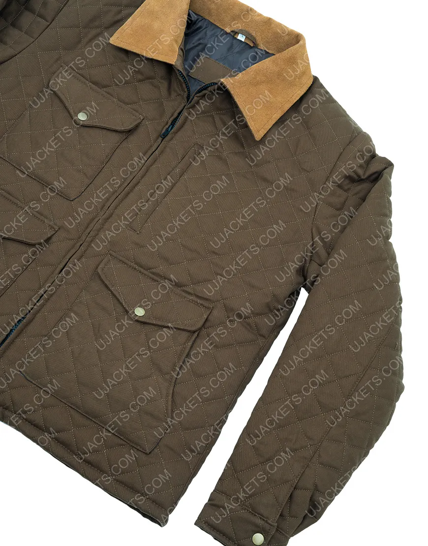 Yellowstone S04 John Dutton Quilted Jacket | Kevin Costner Quilted Jacket