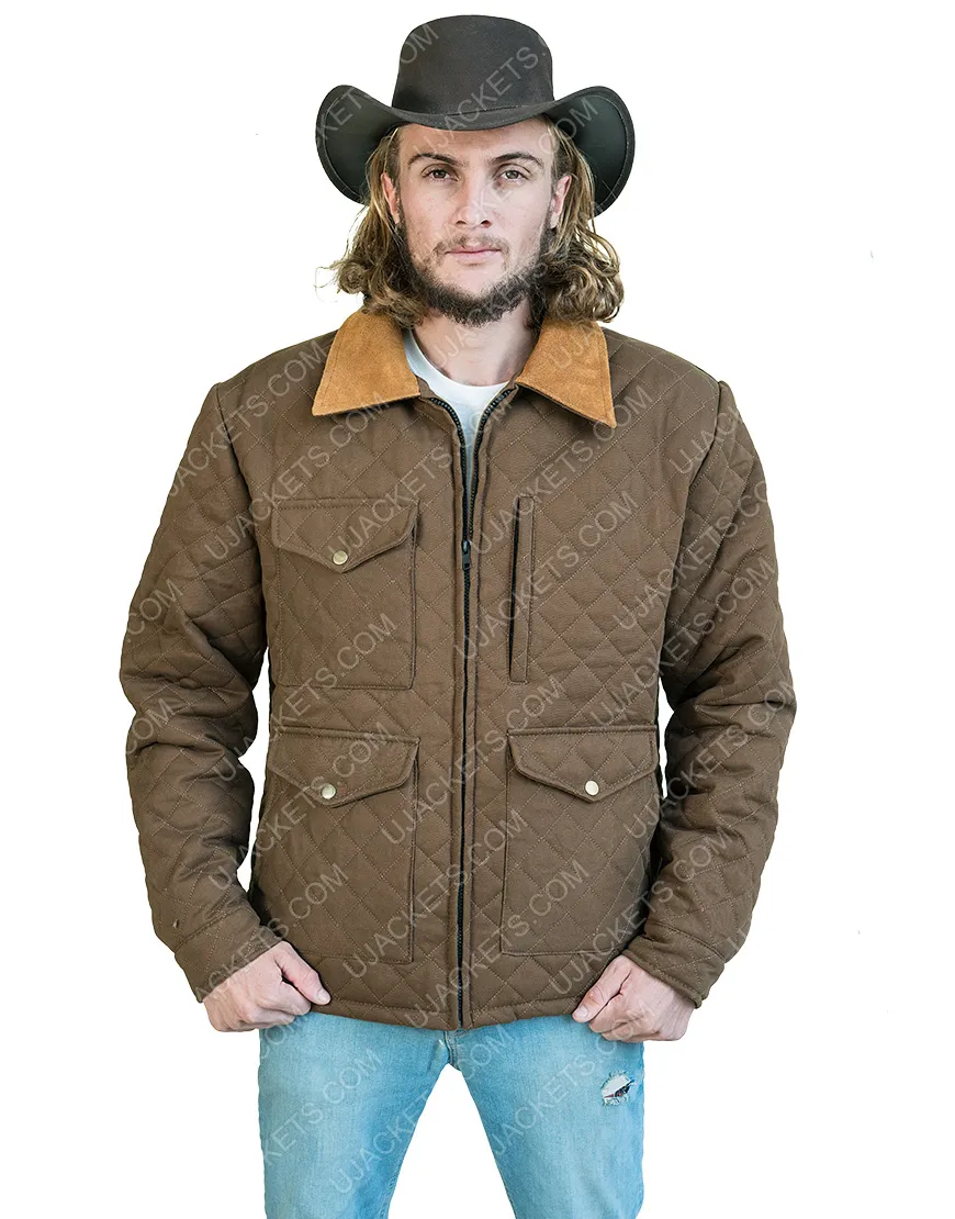 Yellowstone S04 John Dutton Quilted Jacket | Kevin Costner Quilted Jacket