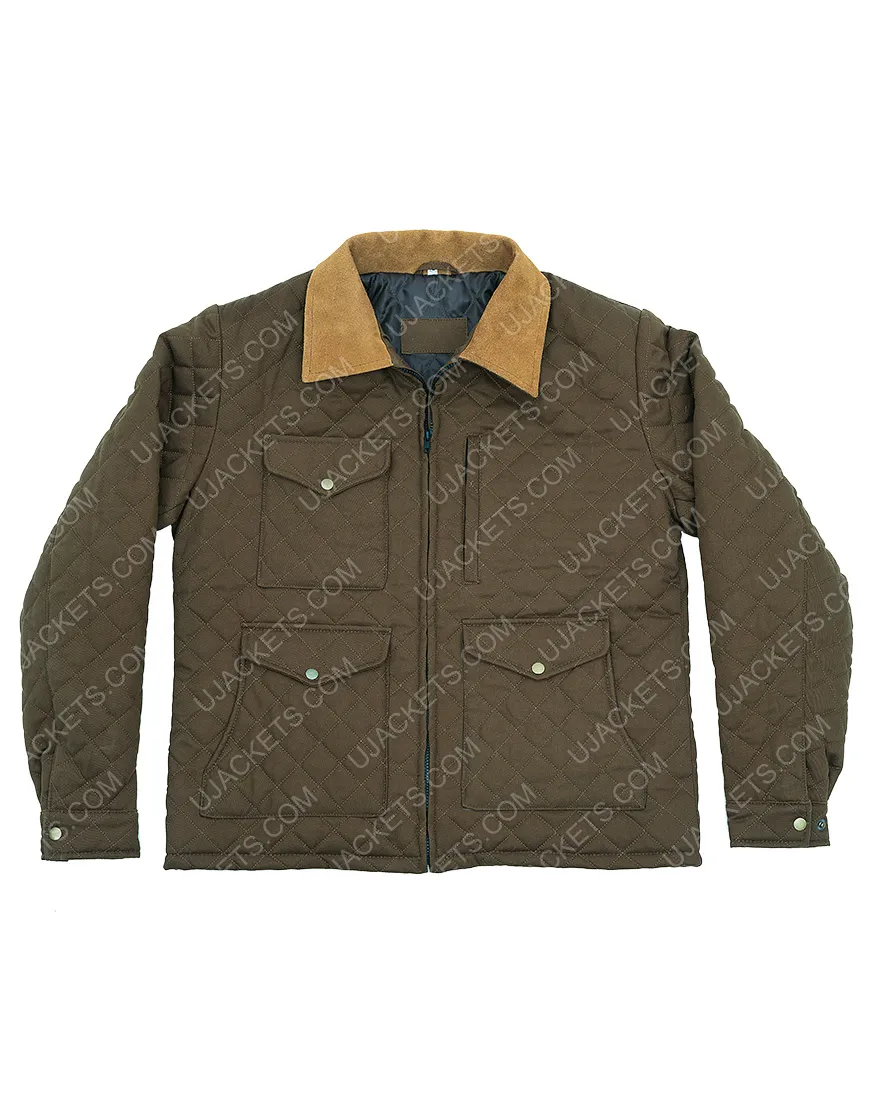 Yellowstone S04 John Dutton Quilted Jacket | Kevin Costner Quilted Jacket