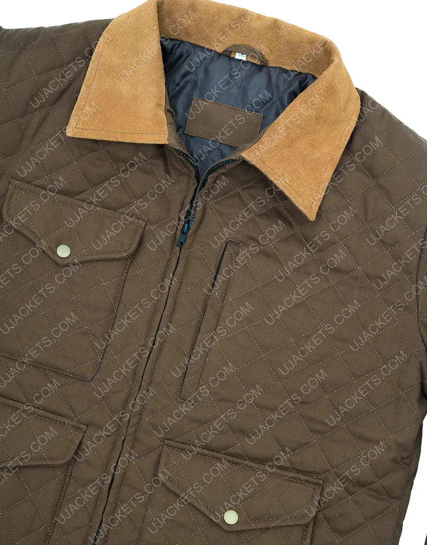 Yellowstone S04 John Dutton Quilted Jacket | Kevin Costner Quilted Jacket