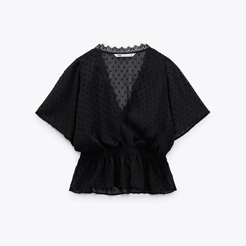 ZARA  |Casual Style Elegant Style Shirts & Blouses